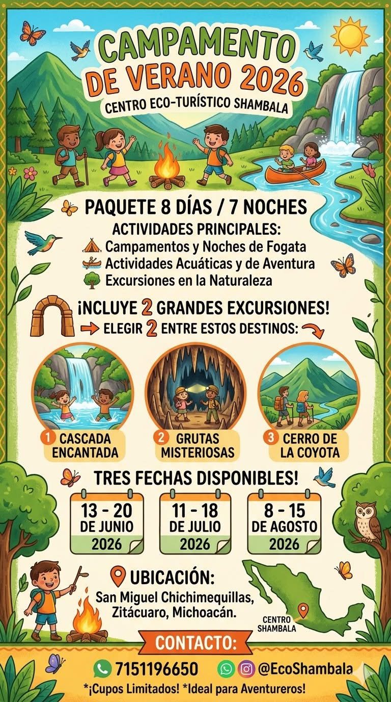 Campamento de verano Shambala con actividades de naturaleza